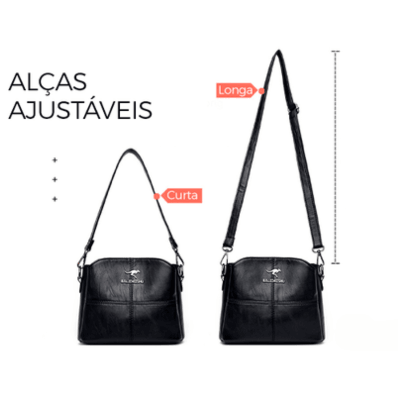 Beauty Premium® Bolsa de Couro - COMPRE 1 LEVE 2 - PROMOÇÃO VERÃO DE OFERTAS! (65%OFF) Últimas Unidades