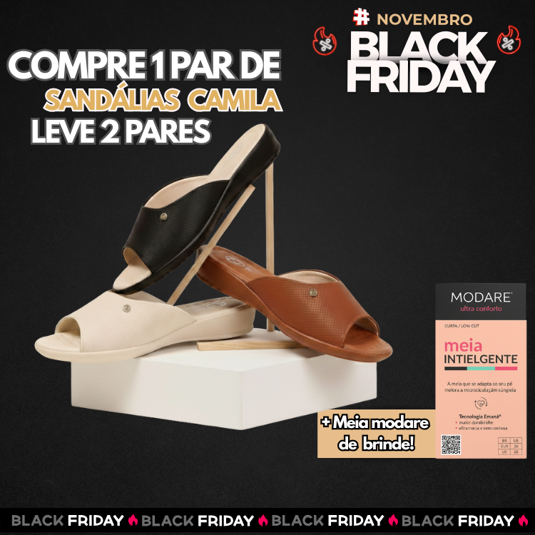 Sandália Terapêutica Camila - O alívio perfeito para seus pés! - COMPRE 1 LEVE 2 + BRINDE!
